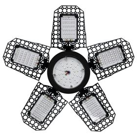 Five Leaf Foldable Transformable LED Plant Light for Greenhouse (Type: 216 LEDs, Color: As pic show)