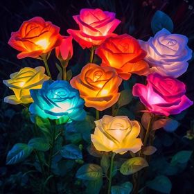 Solar Lights Outdoor Waterproof for Garden Decor, 4 Pack Solar Garden Lights for Outside, Outdoor Solar Lights for Yard with Solar Flowers Lights (size: 4pcs)